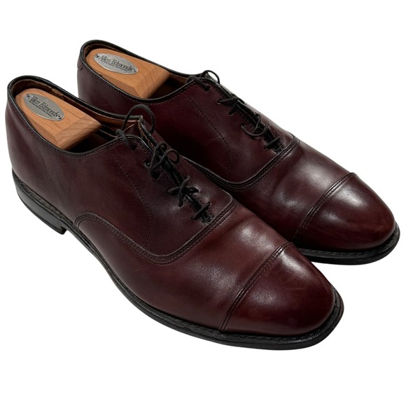 Allen Edmonds Park Avenue Brown Leather Cap Toe Oxford Dress Shoes Mens 8.5 E - Picture 5 of 15